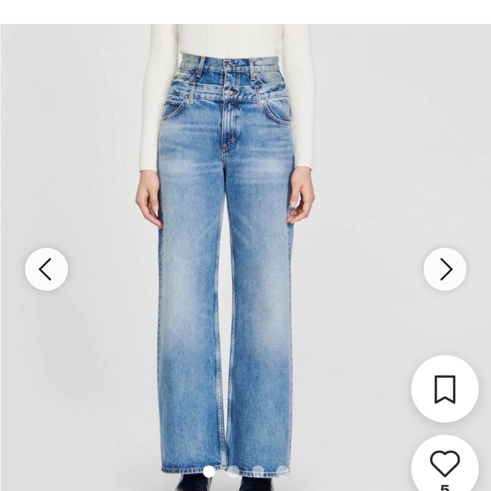 Sandro double jean Blue Women's Jeans